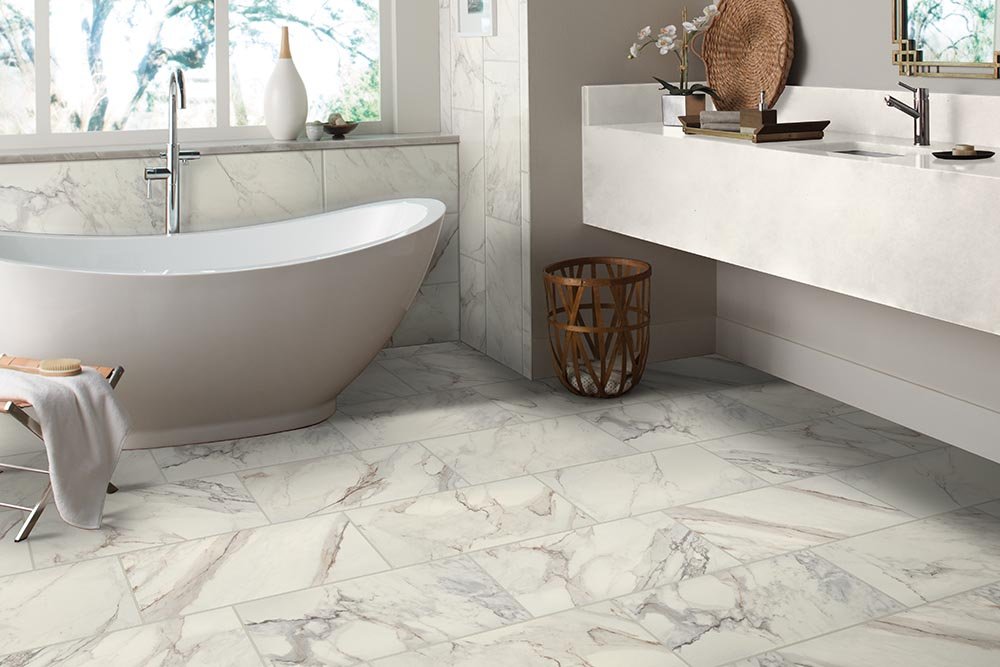 Bathroom Porcelain Marble Tile - The Carpet Store in Cleveland, GA